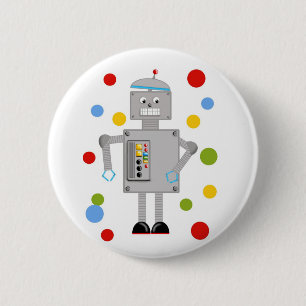 Chapa Redonda De 5 Cm Ollie el robot