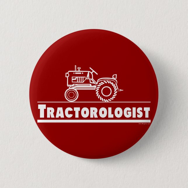 Chapa Redonda De 5 Cm Ología del tractor RED (Anverso)
