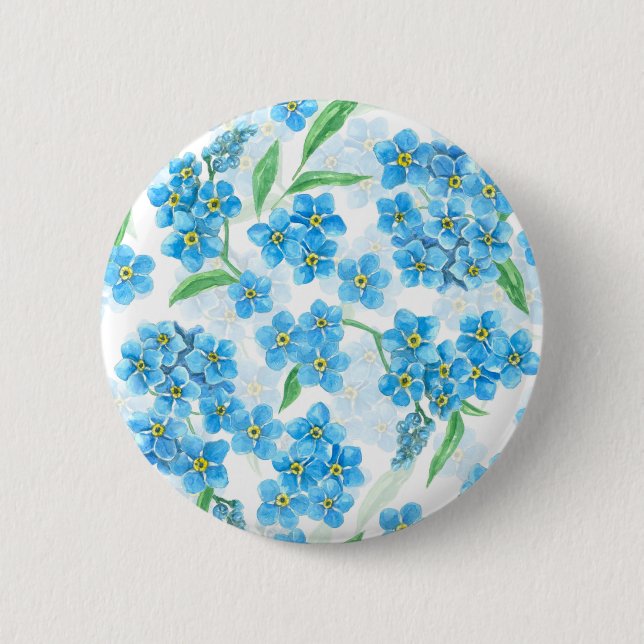 Chapa Redonda De 5 Cm Olvídate de las flores acuarelas (Anverso)