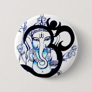 Chapa Redonda De 5 Cm OM - Ganesha