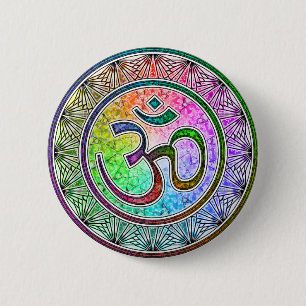 Chapa Redonda De 5 Cm OM-mandala