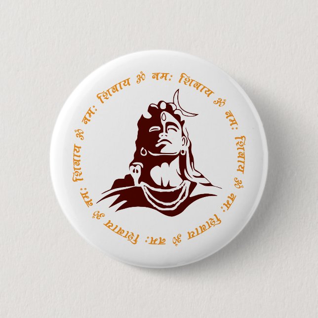 Chapa Redonda De 5 Cm ¡Om Namah Shivay! (Anverso)