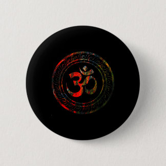 Chapa Redonda De 5 Cm Om Ohm Aum Buddhism Symbol Yoga Sanskrit 