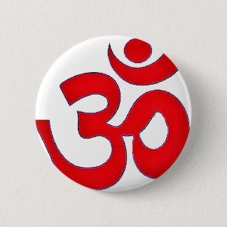 Chapa Redonda De 5 Cm OM rojo, AUM, SÁNSCRITO, MANTRA, TANTRA, YOGA