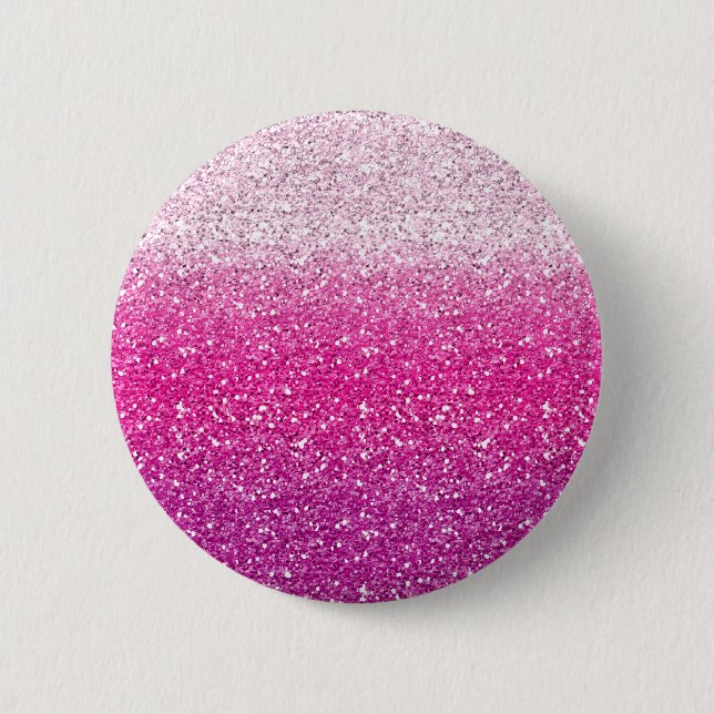 Chapa Redonda De 5 Cm Ombre rosado purpurinoso (Anverso)