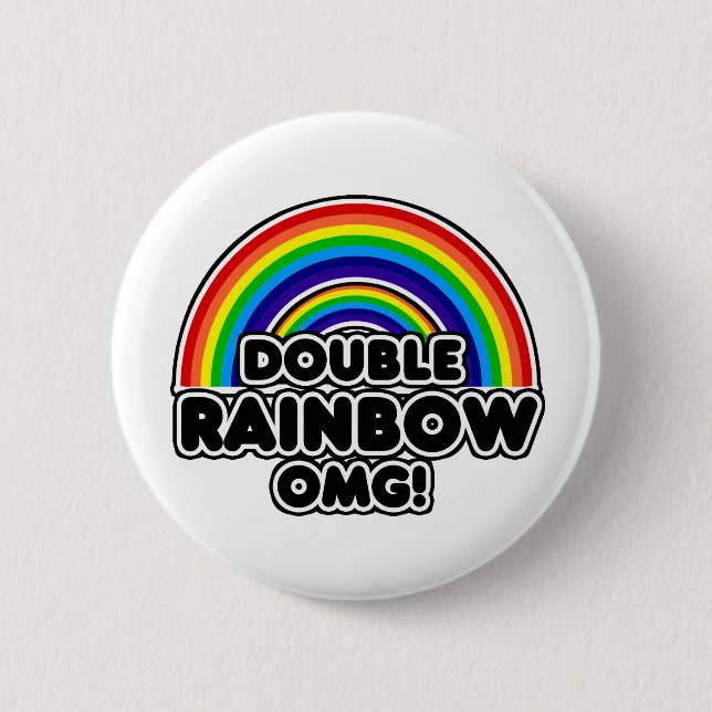 Chapa Redonda De 5 Cm OMG arcoiris doble tan intenso (Anverso)
