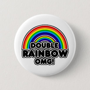 Chapa Redonda De 5 Cm OMG arcoiris doble tan intenso