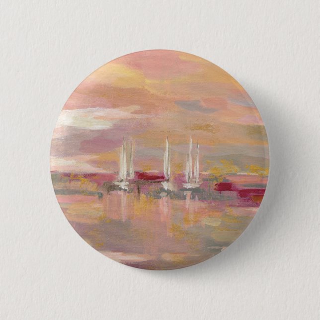 Chapa Redonda De 5 Cm Ondas del carmesí (Anverso)