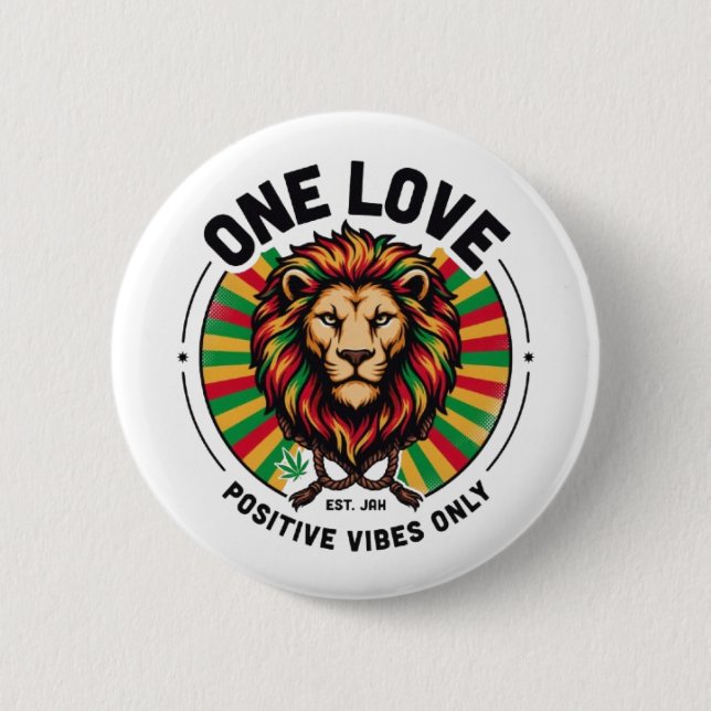 Chapa Redonda De 5 Cm one love (Anverso)