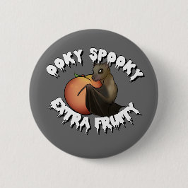 Chapa Redonda De 5 Cm Ooky Spooky Bat