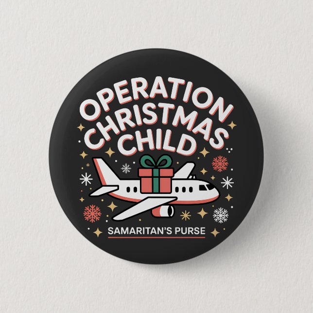 Chapa Redonda De 5 Cm Operación Navidades Bolsa Samaritana Infantil (Anverso)