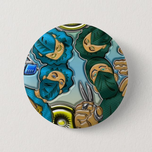 Chapa Redonda De 5 Cm Operación o cirugía (Anverso)