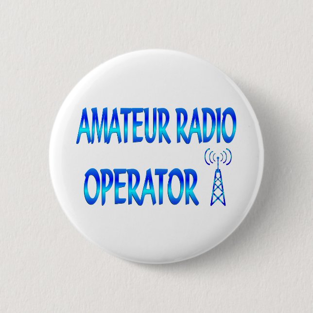 Chapa Redonda De 5 Cm Operador de radio aficionado (Anverso)