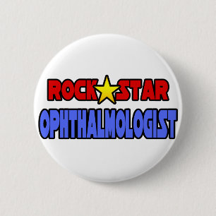 Chapa Redonda De 5 Cm Ophthalmólogo Estrella del Rock
