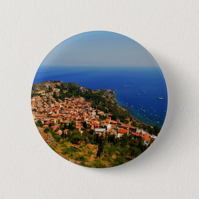 Chapa Redonda De 5 Cm Opinión 2 de Taormina (Anverso)