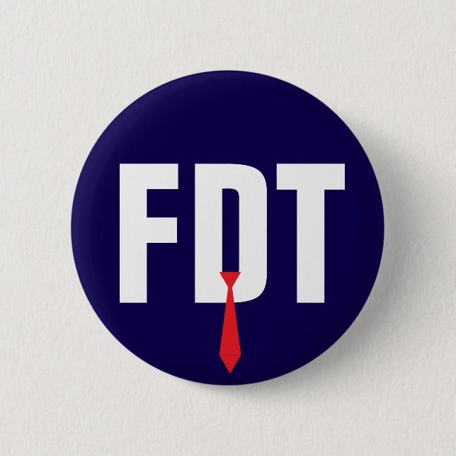 Chapa Redonda De 5 Cm Opinión política antiTrump (Anverso)