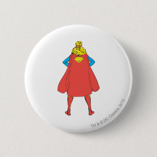 Chapa Redonda De 5 Cm Opinión trasera de Supergirl