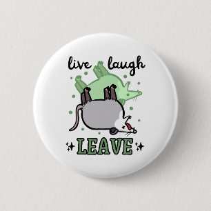 Chapa Redonda De 5 Cm Opossum Funny Live Laurel Dejar Humor Oscuro Possu