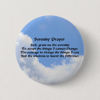 Chapa Redonda De 5 Cm Oración de serenidad cielo azul