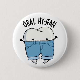 Chapa Redonda De 5 Cm Oral Hy-jean Funny Tooth Pun
