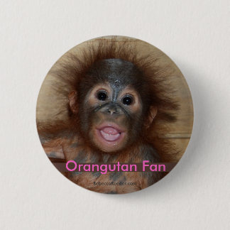 Chapa Redonda De 5 Cm Orangután precioso del bebé