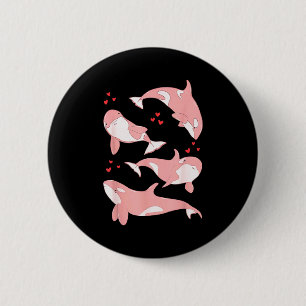 Chapa Redonda De 5 Cm Orca Cute Ballena Biólogo Marino Animales Marinos