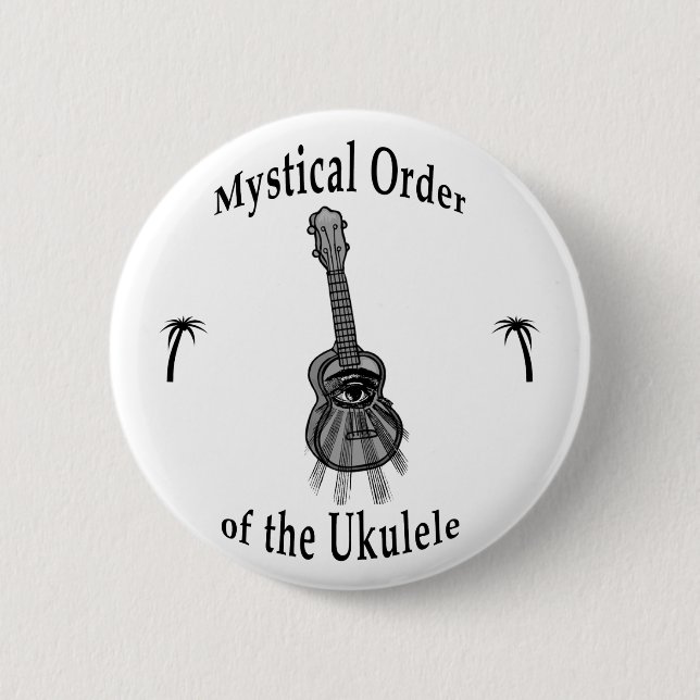 Chapa Redonda De 5 Cm Orden mística del Ukulele (Anverso)