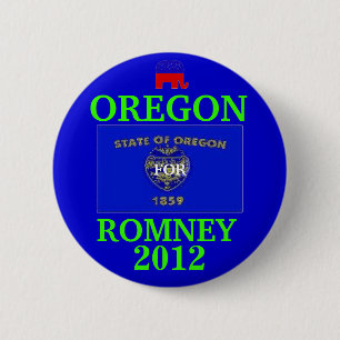 Chapa Redonda De 5 Cm Oregon para Romney 2012