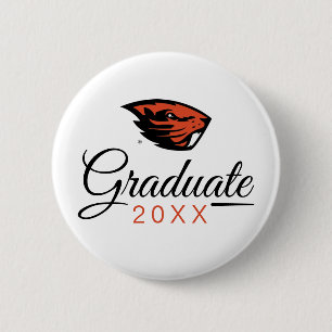 Chapa Redonda De 5 Cm Oregon State Beavers   Cabeza de castor