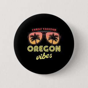 Chapa Redonda De 5 Cm Oregon Vibraciones de Verano Vacaciones Familiares