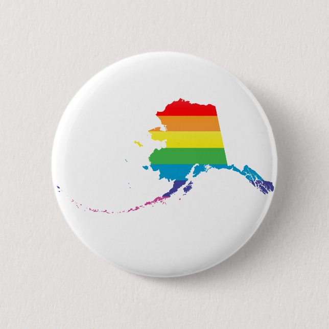 Chapa Redonda De 5 Cm orgullo alaska. (Anverso)