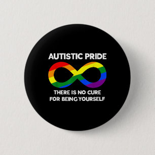 Chapa Redonda De 5 Cm Orgullo autista Autismo Conciencia Arcoiris Infini