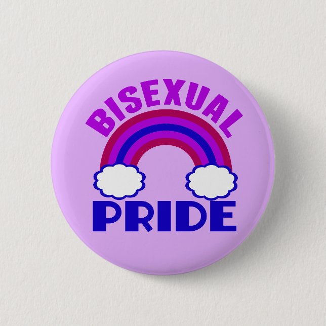 Chapa Redonda De 5 Cm Orgullo bisexual Arcoiris púrpura (Anverso)