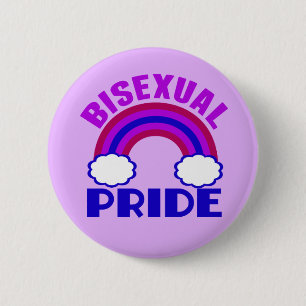 Chapa Redonda De 5 Cm Orgullo bisexual Arcoiris púrpura