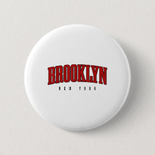 Chapa Redonda De 5 Cm Orgullo de Brooklyn Nueva York Nyc Ny Retro Sports