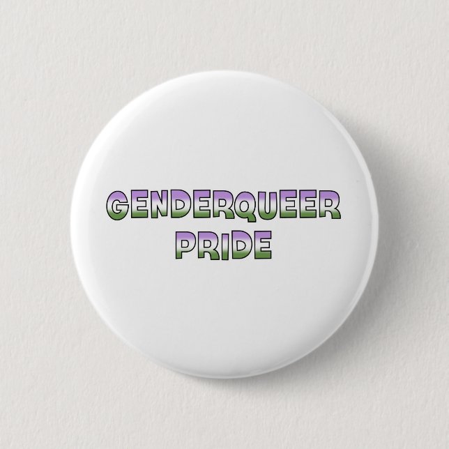 Chapa Redonda De 5 Cm Orgullo de Genderqueer (Anverso)