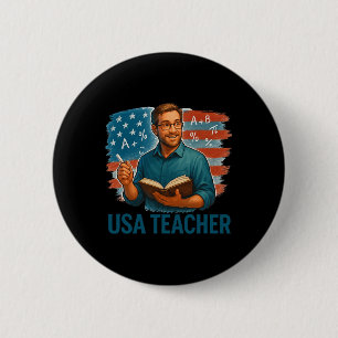 Chapa Redonda De 5 Cm Orgullo de la educación del conocimiento del profe
