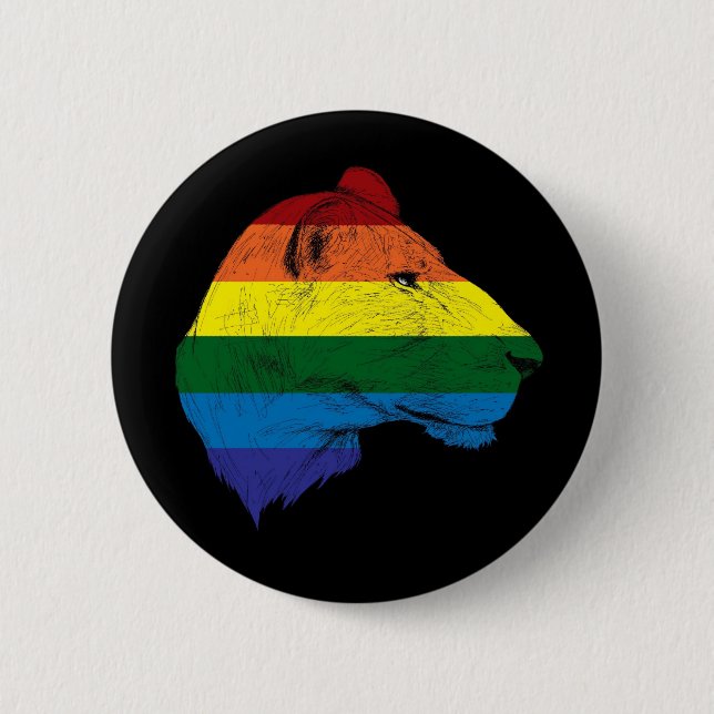 Chapa Redonda De 5 Cm Orgullo de la leona (Anverso)