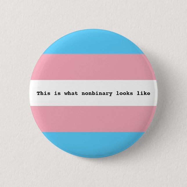 Chapa Redonda De 5 Cm Orgullo de Nonbinary (Anverso)