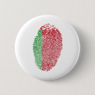 Chapa Redonda De 5 Cm Orgullo de país con huella digital de la bandera d