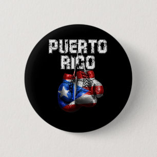 Chapa Redonda De 5 Cm Orgullo de Puerto Rico - Guantes de boxeo de época