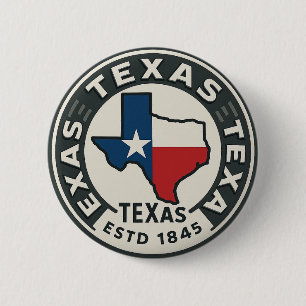 Chapa Redonda De 5 Cm Orgullo del estado de Texas