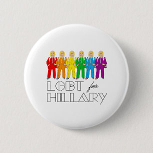 Chapa Redonda De 5 Cm Orgullo del traje de Hillary - LGBT por Hillary -