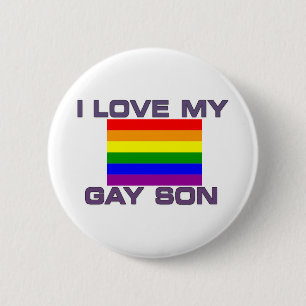 Chapa Redonda De 5 Cm Orgullo Gay Amo a mi Hijo Gay