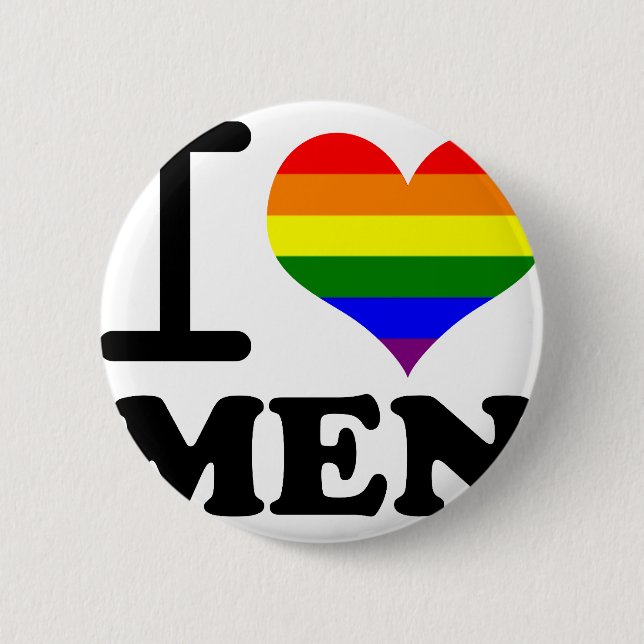Chapa Redonda De 5 Cm Orgullo gay - amor de I mi compañero (Anverso)