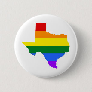 Chapa Redonda De 5 Cm Orgullo gay Arcoiris de Texas