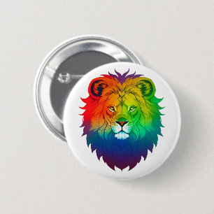Chapa Redonda De 5 Cm Orgullo Gay de Cabeza León