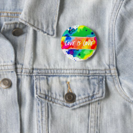 Chapa Redonda De 5 Cm Orgullo gay El amor arcoiris es amor