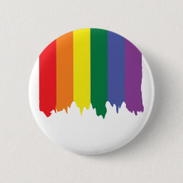 Chapa Redonda De 5 Cm Orgullo gay LGBT Arcoiris con pintura