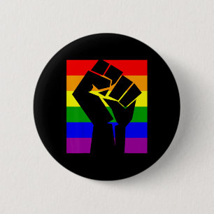 Chapa Redonda De 5 Cm Orgullo gay resiste primera bandera arcoiris camis